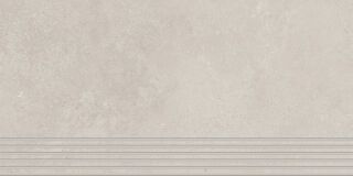 30x60x0,9 Solid Ground Treppe warm grey R10/A+B