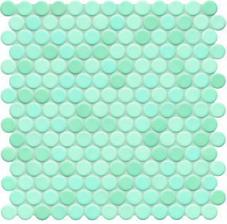 Ø2x0,65 Loop aquablau hell glänzend Mosaikbogen 32x32