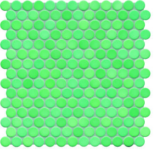 Ø2x0,65 Loop seegrün glänzend Mosaikbogen 32x32