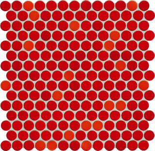 Ø2x0,65 Loop korallenrot glänzend Mosaikbogen 32x32