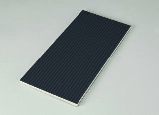12,5x25x0,8 Riffelplatte neutral 1 tiefschwarz