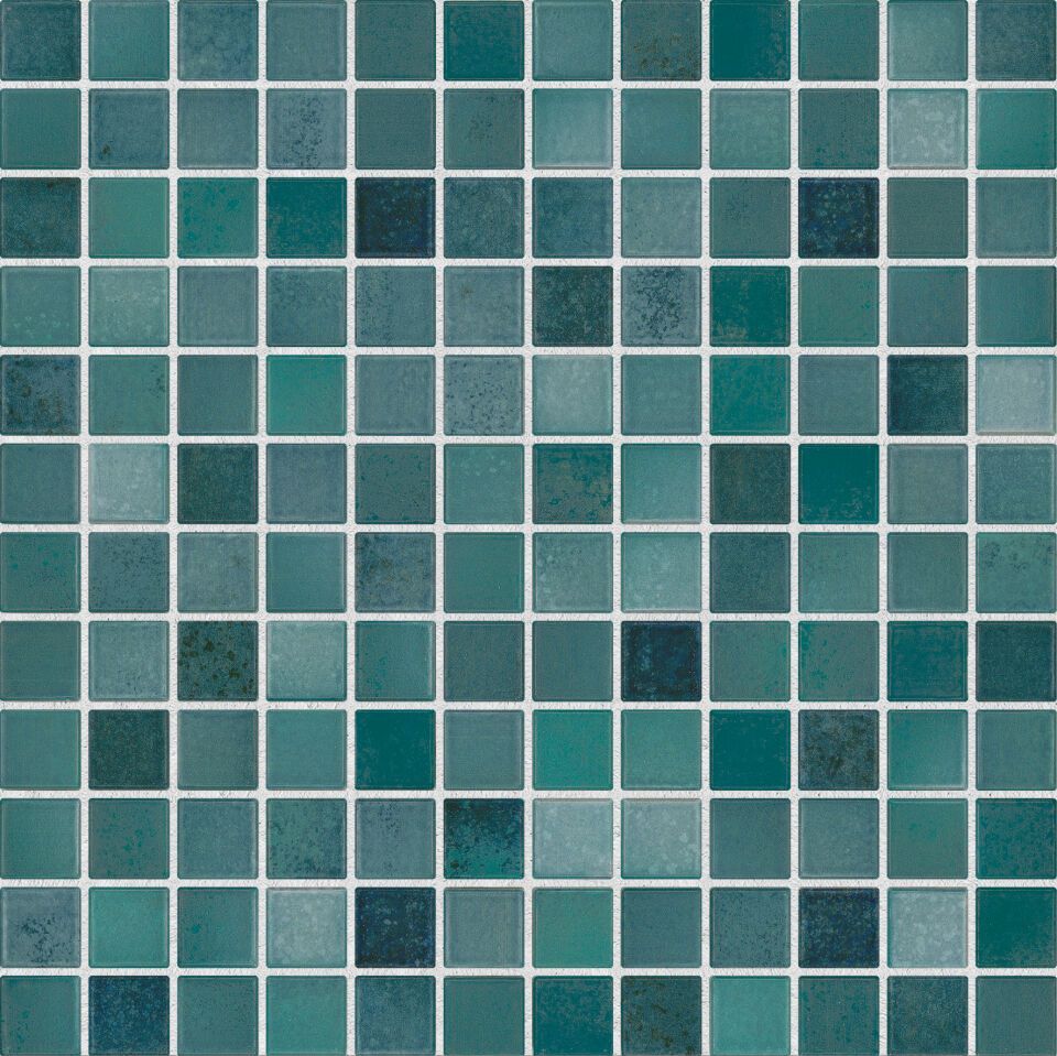 2,5x2,5x0,65 Ocean caribic blue Mosaikbogen 30x30