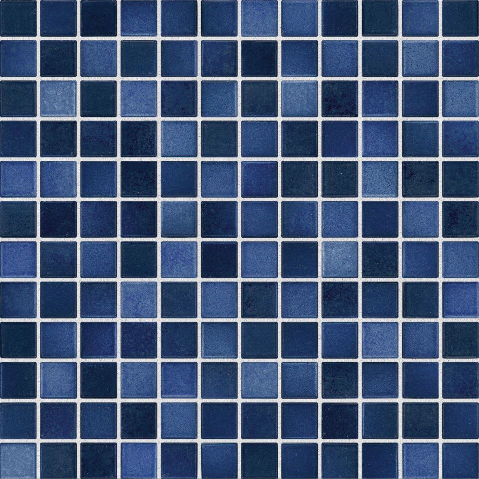 2,5x2,5x0,65 Ocean deep sea blue Mosaikbogen 30x30