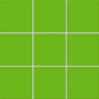 10x10x0,65 Plural grün aktiv R10/B Mosaikbogen 30x30