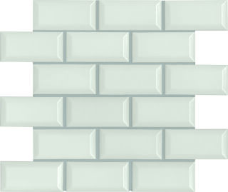 5x10x0,65 District Facette white Mauerverband