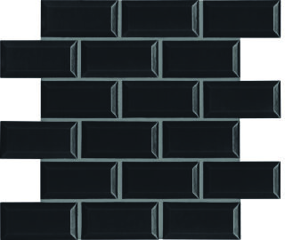 5x10x0,65 District Facette pitch black Mauerverband