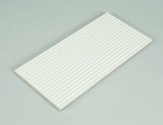 12,5x25x0,8 Rillenplatte neutral 10 C aktivweiß