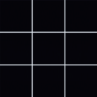 10x10x0,65 Plural neutral 1 R11/C tiefschwarz, Mosaikbogen 30x30 cm, ungla