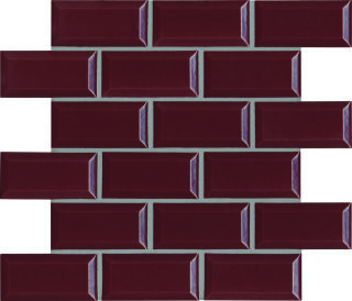 5x10x0,65 District Facette burgundy red Mauerverband