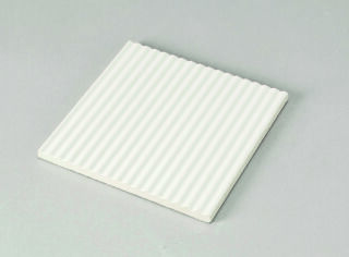 12,5x12,5x0,8 Rillenplatte neutral 10 C aktivweiß