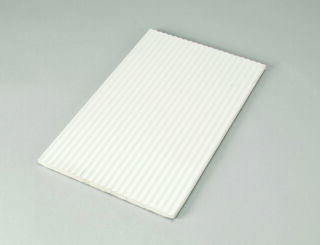 15,6x25x0,8 Rillenplatte neutral 10 C aktivweiß