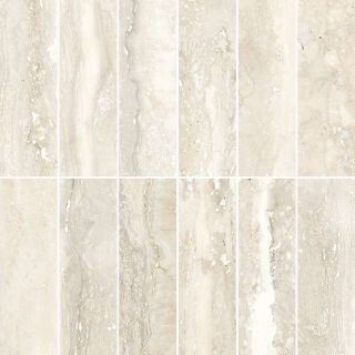 30x30x0,9 Solid Ground beach white Mosaikbogen 30x30 cm
