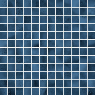 2,5x2,5x0,65 Karl indigo glänzend Mosaikbogen 30x30