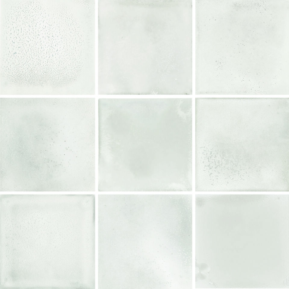 10x10x0,65 Karl white glänzend Mosaikbogen 30x30