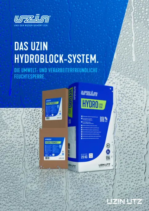 Feuchtesperresystem UZIN HYDROBLOCK – Die erste Feuchtesperre, die CO2 einspart