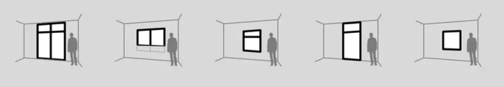 Konstruktionsprinzip: 4 Felder, 2 Felder (vertikal/ horizontal), 1 Feld
