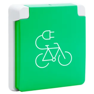 Spritzwassergeschützter Einsatz “Fahrradladestation 16 A/250 Vac”
