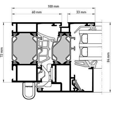 Fenstersystem heroal W 77