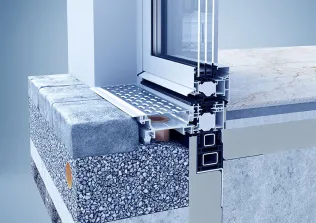 Drainagesystem heroal DS für Fenstersysteme