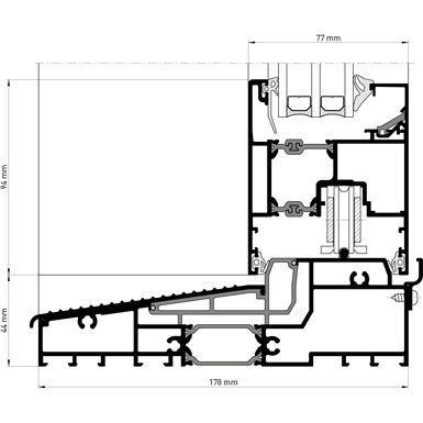 Hebe-Schiebetür-System heroal S 77 Hebe-Schiebetür-System heroal S 77