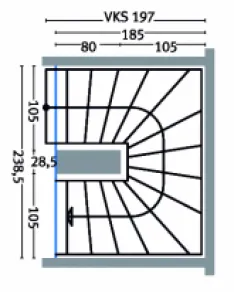 2/4 gewendelte Treppe