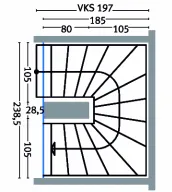 2/4 gewendelte Treppe