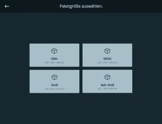 Auswahl Paketfach