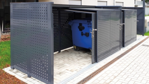 Mülltonnen-Boxen XL, Quadratlochblech