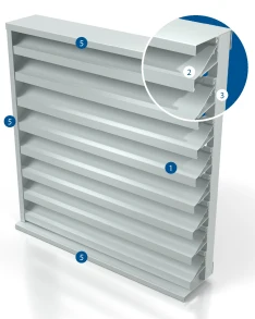 Lüftungsgitter A-3105C -h orizontal durchgängiges System