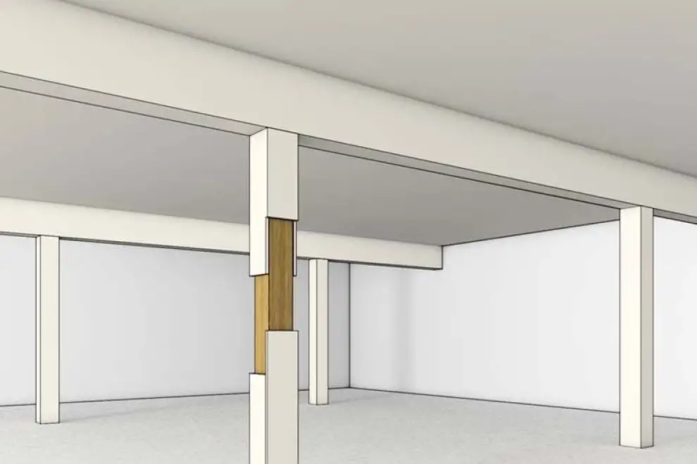 Brandschutzverkleidung von Holztragwerken