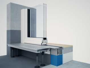 ALUMAT-Nullschwelle mit Rinne (Bautiefe 120 oder 170 mm)
