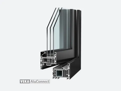Das Beste aus zwei Welten – Aluminium und Kunststoff in einem Profilsystem vereint: VEKA AluConnect.