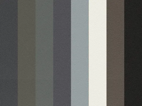 Insgesamt acht trendige Farbtöne für designorientierte Konzepte mit VEKA Feinstruktur.
