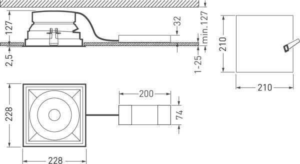 Sonnos Anbau-Downlight