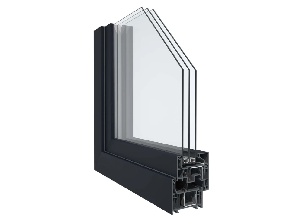 Fensterprofilsystem Elegant Infinity: flächenversetzt