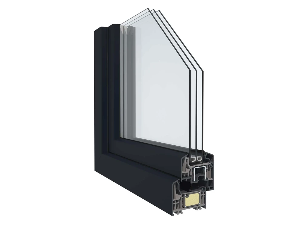 Fensterprofilsystem Elegant Grando (84 mm): ausgeprägter Überschlag
