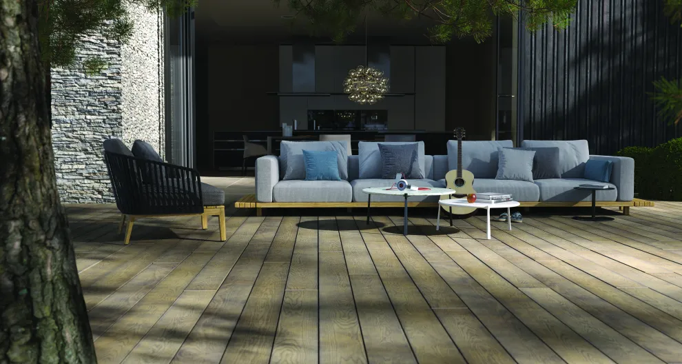 Terrassendielen Enhanced Grain, Farbton Antique Oak