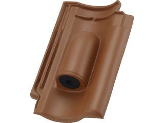 RT 841 Laumans IDEAL-VARIABEL Solaranschlussziegel rot-engobiert Natur-Engobe mit Dichtring