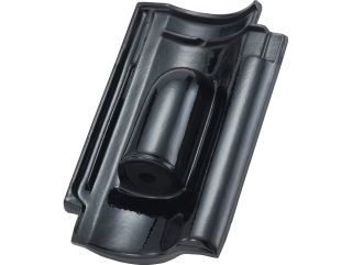 RT 850 Laumans IDEAL-VARIABEL Solaranschlussziegel mit Dichtring schwarz-glasiert