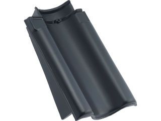 RT 856 Laumans IDEAL-VARIABEL Ortgangsziegel links steg schwarz-satiniert