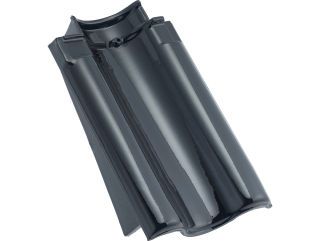 RT 850 Laumans IDEAL-VARIABEL Ortgangsziegel links steg schwarz-glasiert