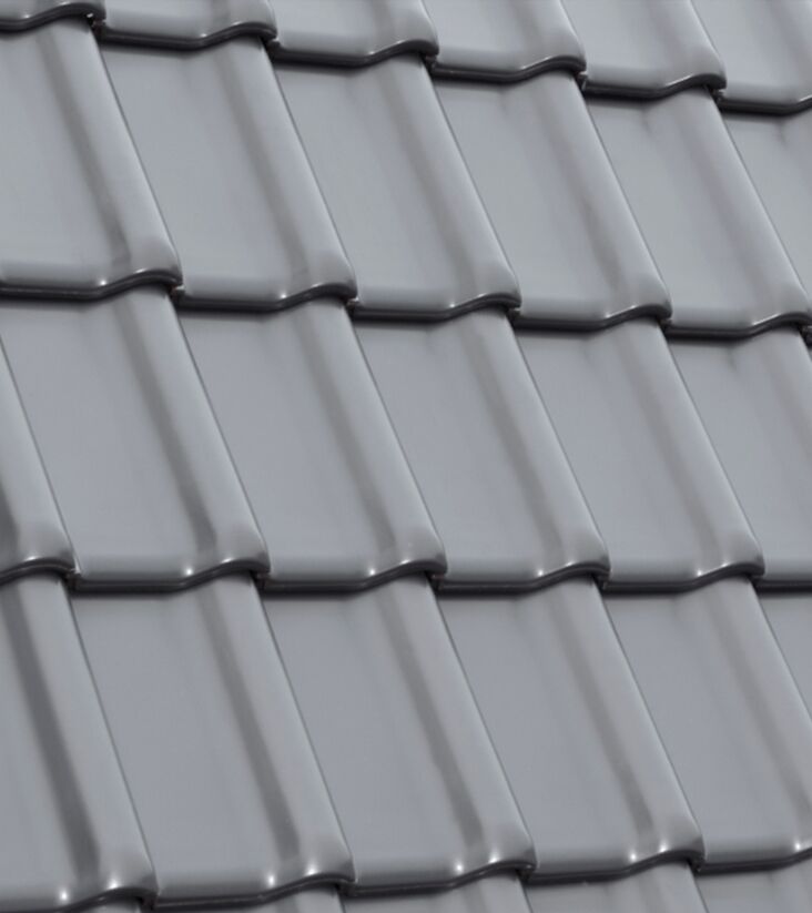 RT 863 Laumans TIEFA XLTOP Flächenziegel grau-satiniert