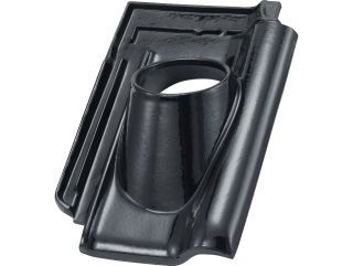 RT 860 Laumans TIEFA XLTOP Ton-Durchgangsziegel schwarz-glasiert