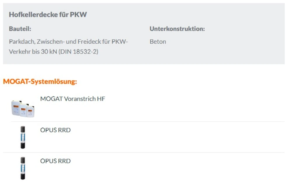 Einwirkungsklasse: N2-V Bauweise Ia