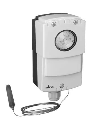 Kapillar-Thermostat, Wandmontage, -35…+30°C, Hysterese einstellbar 2..20K, Inneneinstellung, Kapillarlänge 1,8m