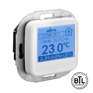 BACnet Raumregler, UP, 230VAC, Abdeckung passend zu BUSCH-JAEGER Reflex SI/SI Linear, reinweiß, glänzend