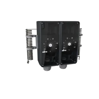 Anlagenraum-Doppelthermostat, 2x 0…50°C, 2x TW, 2x Inneneinstellung