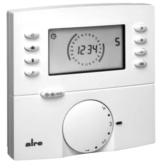 alre Fußbodentemperaturregler mit Uhr, Aufputz