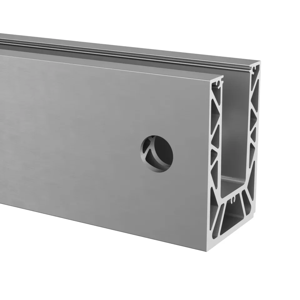 Q-Railing Bodenprofil, EASY GLASS STRONG, Seitenmontage