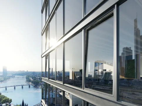Das F 1200+ System für Fassade mit großen Fensterelementen, © GEZE GmbH